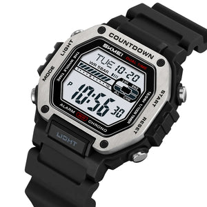 SKMEI 2522 Digital Dual Time Sports Watch - Black