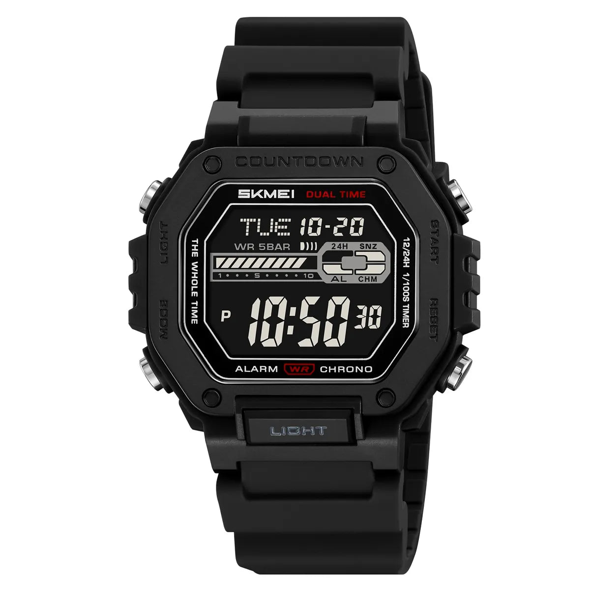 SKMEI 2523 Digital Sports Watch - Black/Black