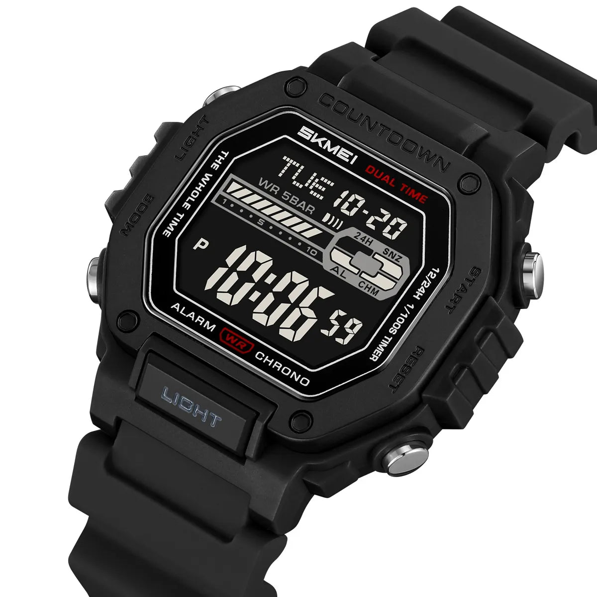 SKMEI 2523 Digital Sports Watch - Black/Black