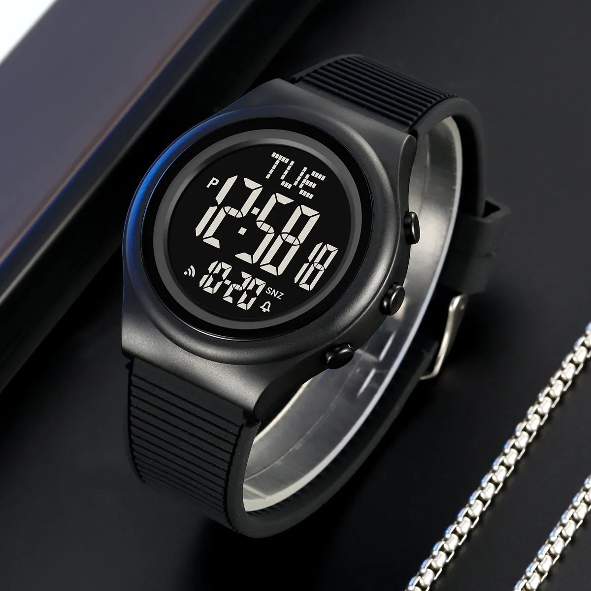 SKMEI 2536 Digital Sports Watch - Black/Black