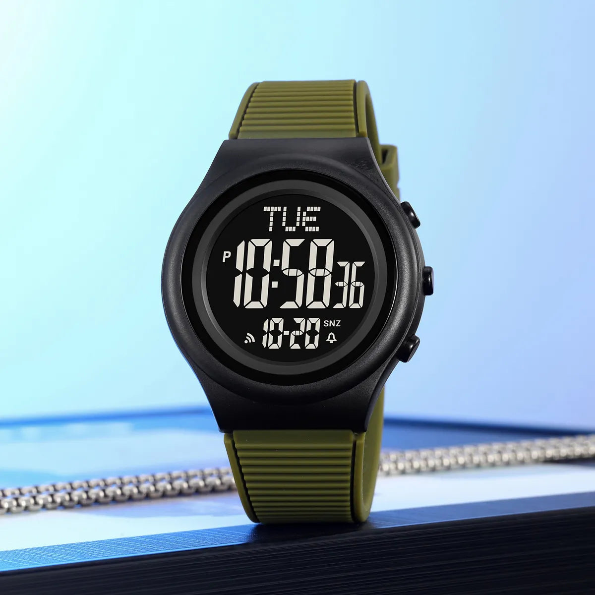 SKMEI 2536 Digital Sports Watch - ArmyGreen