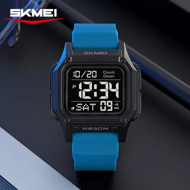 SKMEI 2537 Digital Sports Watch - Black/Blue