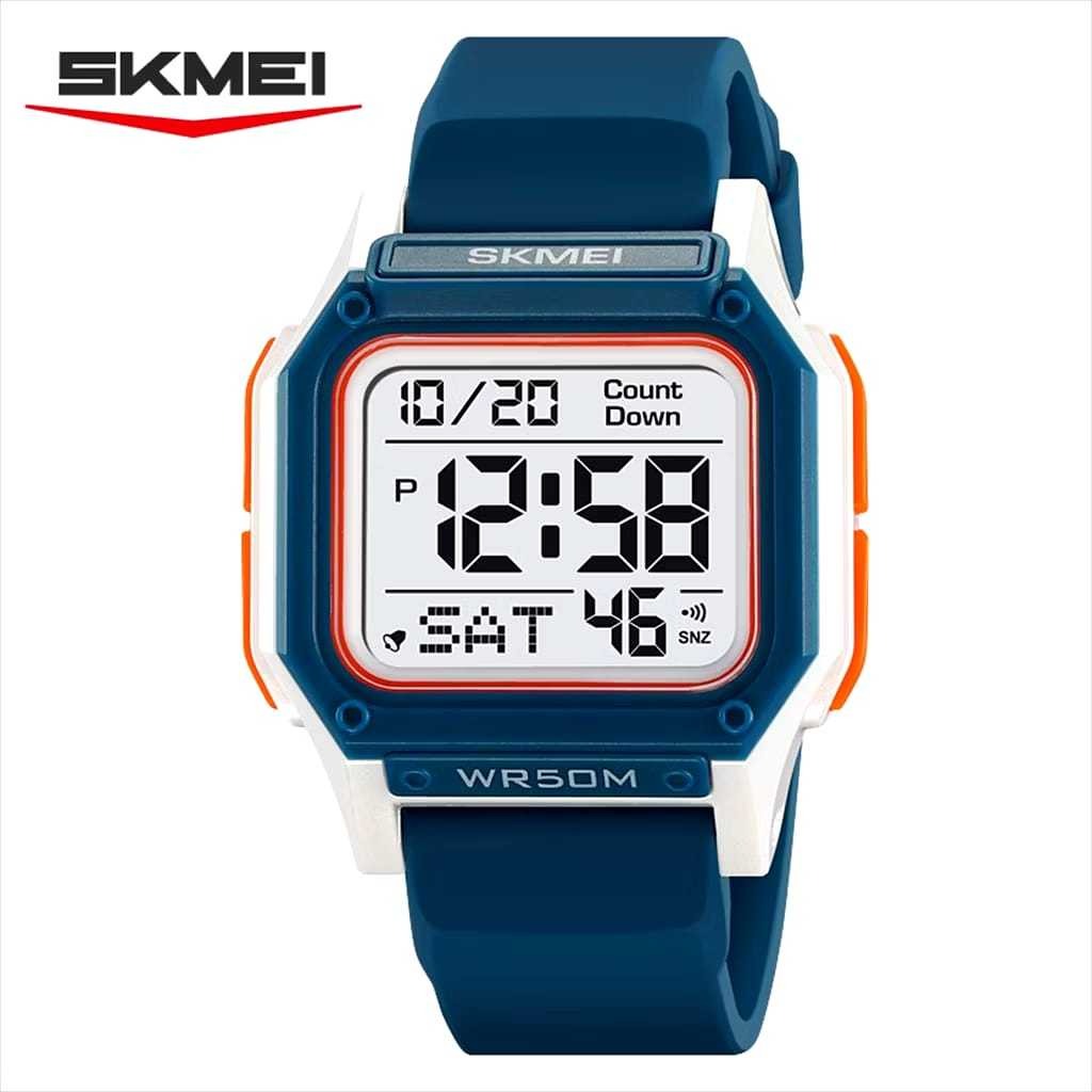 SKMEI 2537 Digital Sports Watch - White/Blue