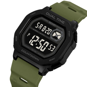 SKMEI 2543 Digital Sports Watch - ArmyGreen
