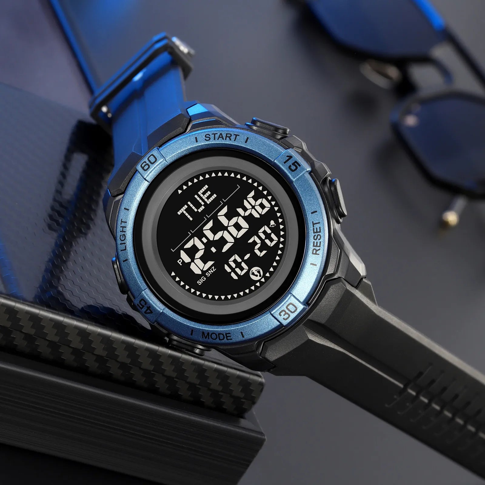 SKMEI 2564 Outdoor Digital Sports Watch - Black/Blue