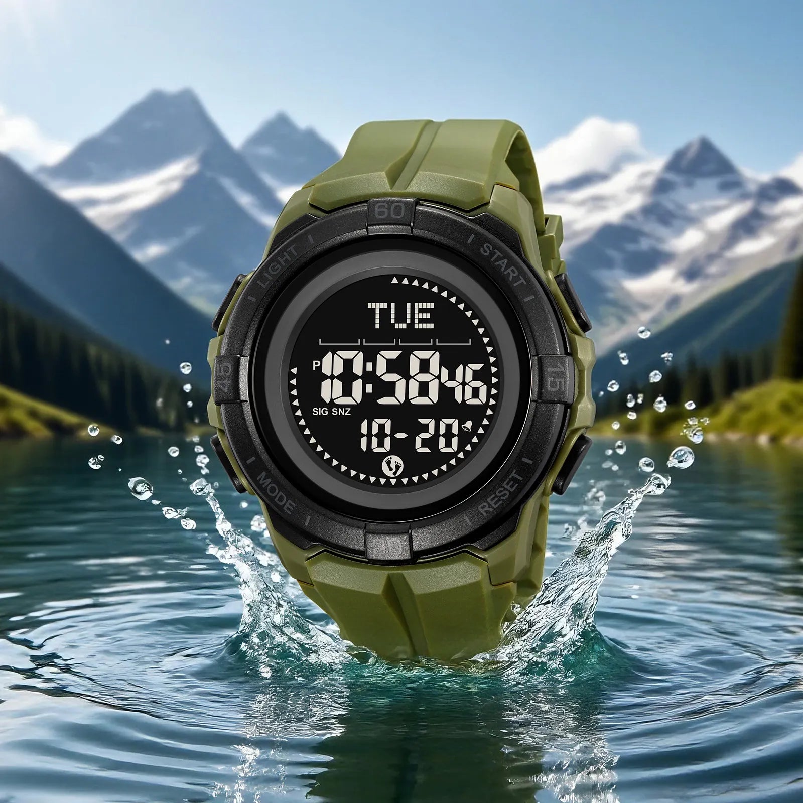 SKMEI 2564 Outdoor Digital Sports Watch - ArmyGreen