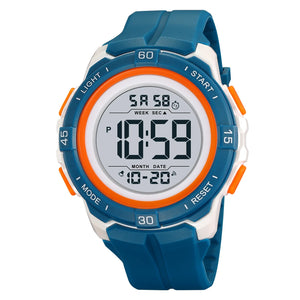 SKMEI 2565 Bold Golden Digital Sports Watch - Blue