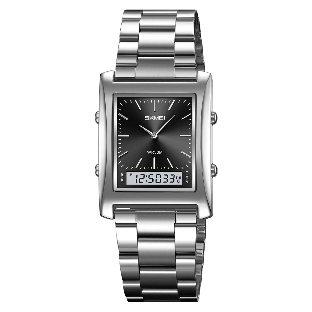 SKMEI 2571 Dual Display Watch - Silver/Black