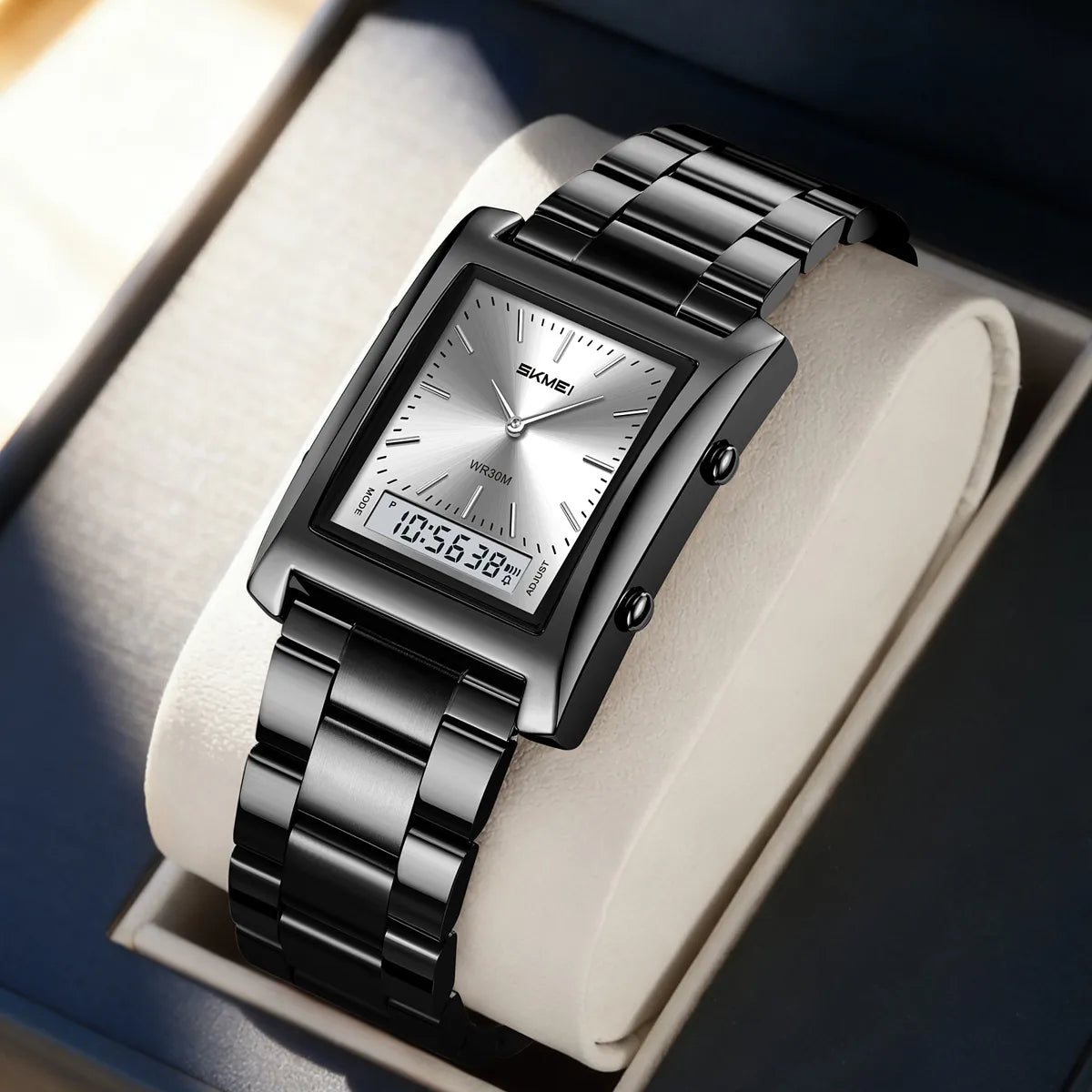 SKMEI 2571 Dual Display Watch - Black/Silver