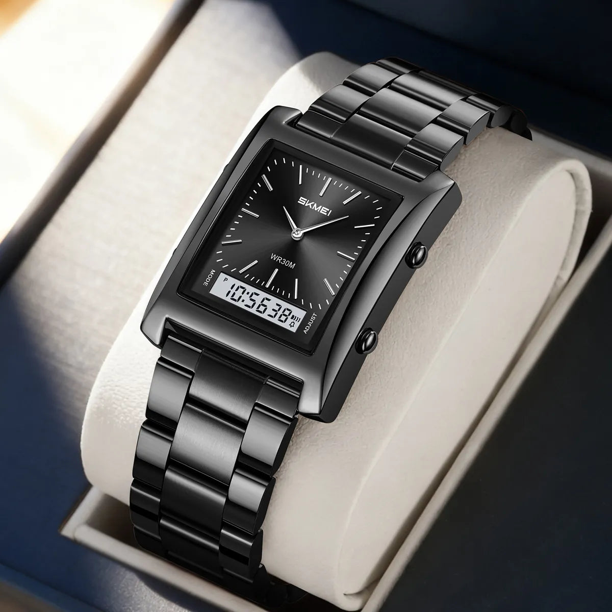 SKMEI 2571 Dual Display Watch - Black/Black