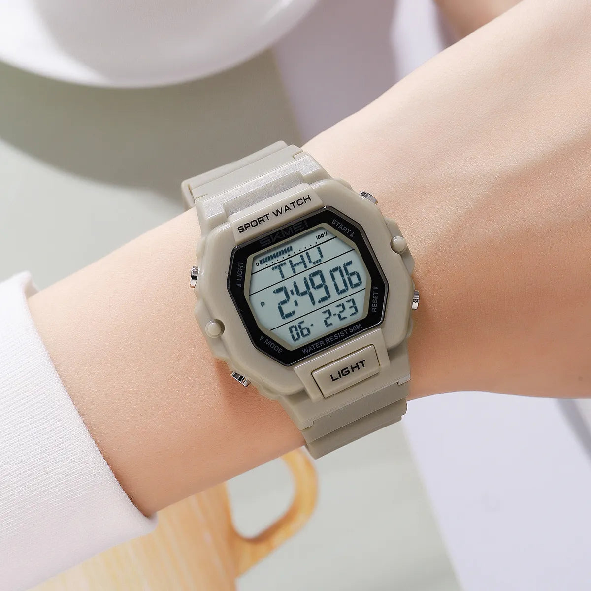 SKMEI 2573 Digital Sports Watch - Apricot