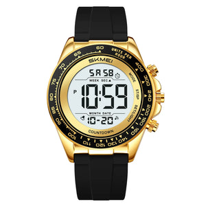 SKMEI 2592 Men's Digital Sports Watch - Gold