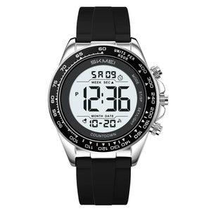 SKMEI 2592 Men's Digital Sports Watch - Silver
