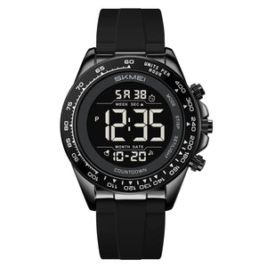SKMEI 2592 Men's Digital Sports Watch - Black/Black