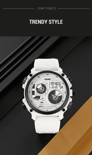 Skmei - 2202 - 4 Time Display Digital Sport - White/White image 1
