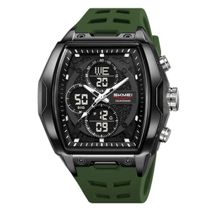 SKMEI 2601 Dual Display Sports Watch - ArmyGreen