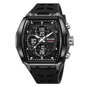 SKMEI 2601 Dual Display Sports Watch - Black/Black