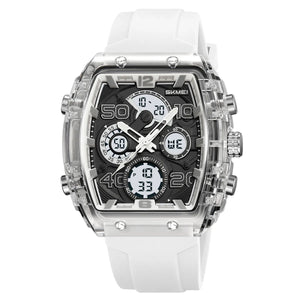 SKMEI 2603 Premium Multi-Time Digital Sports Watch - White