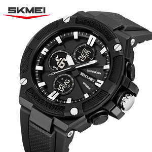 SKMEI 2604 Men's Digital Sports Watch - Black/Black