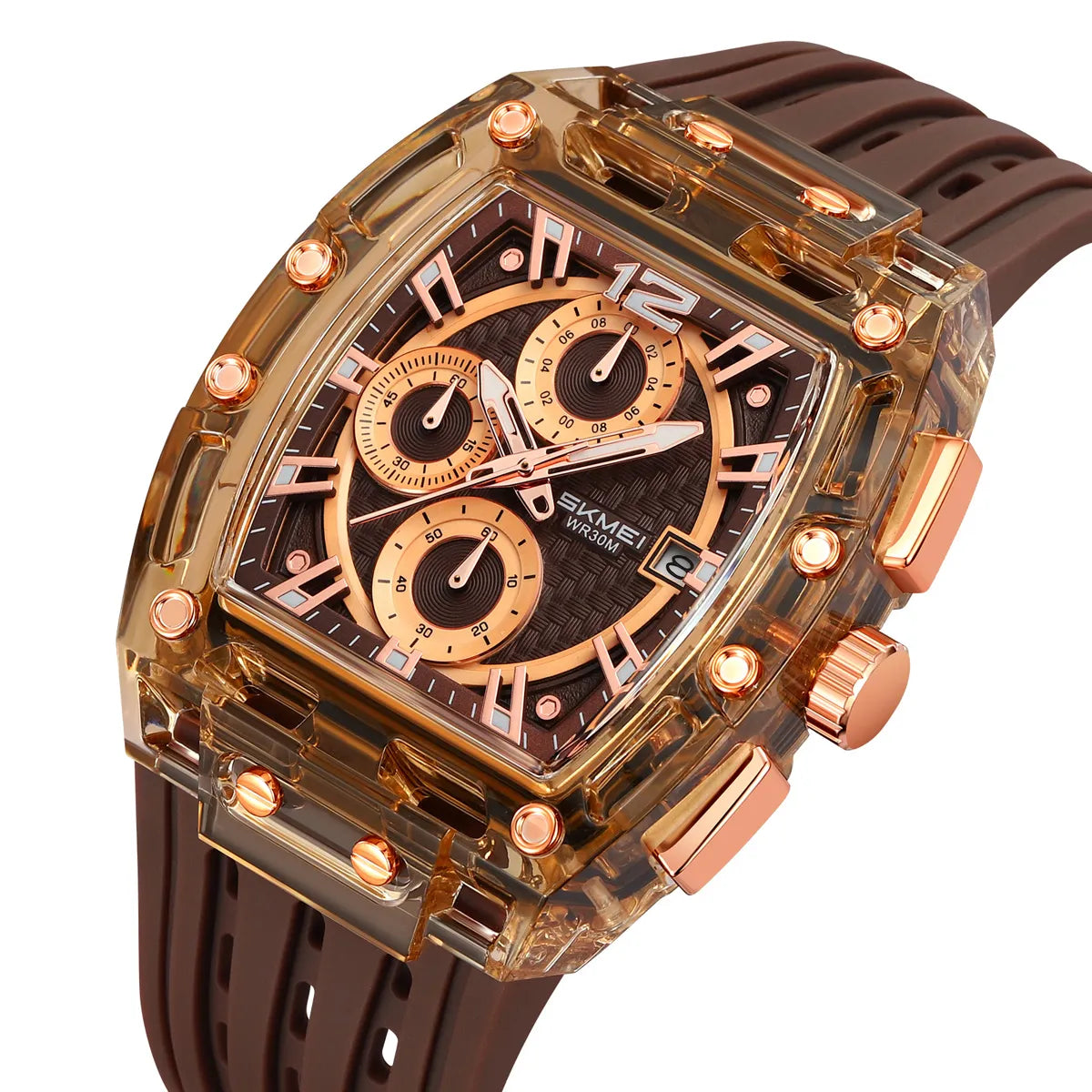 SKMEI 2606 Sport Chronograph Watch - Brown