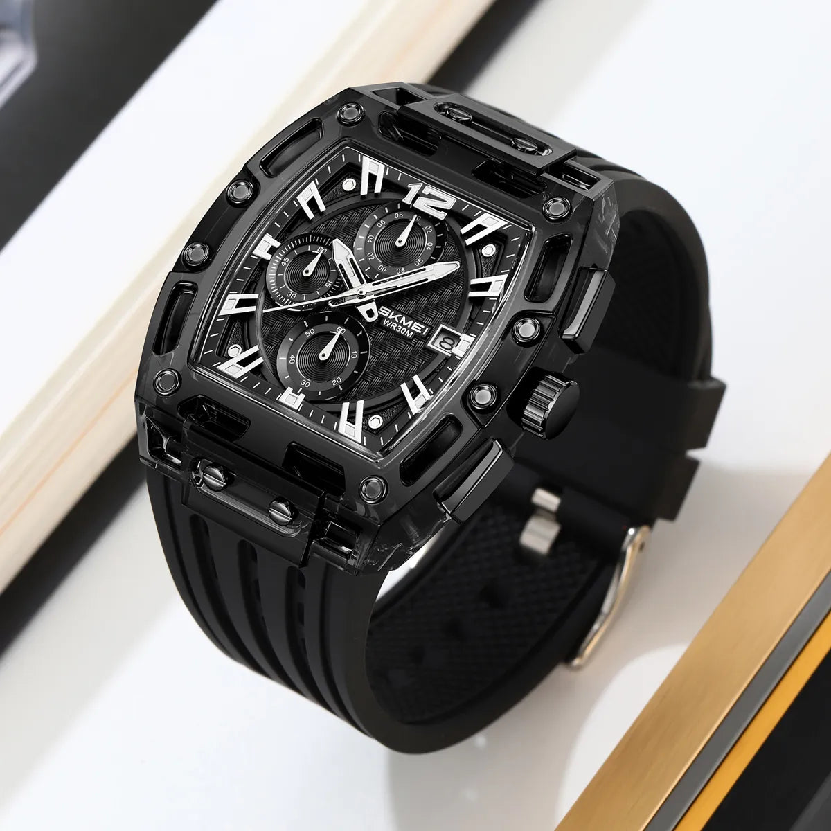 SKMEI 2606 Sport Chronograph Watch - Black