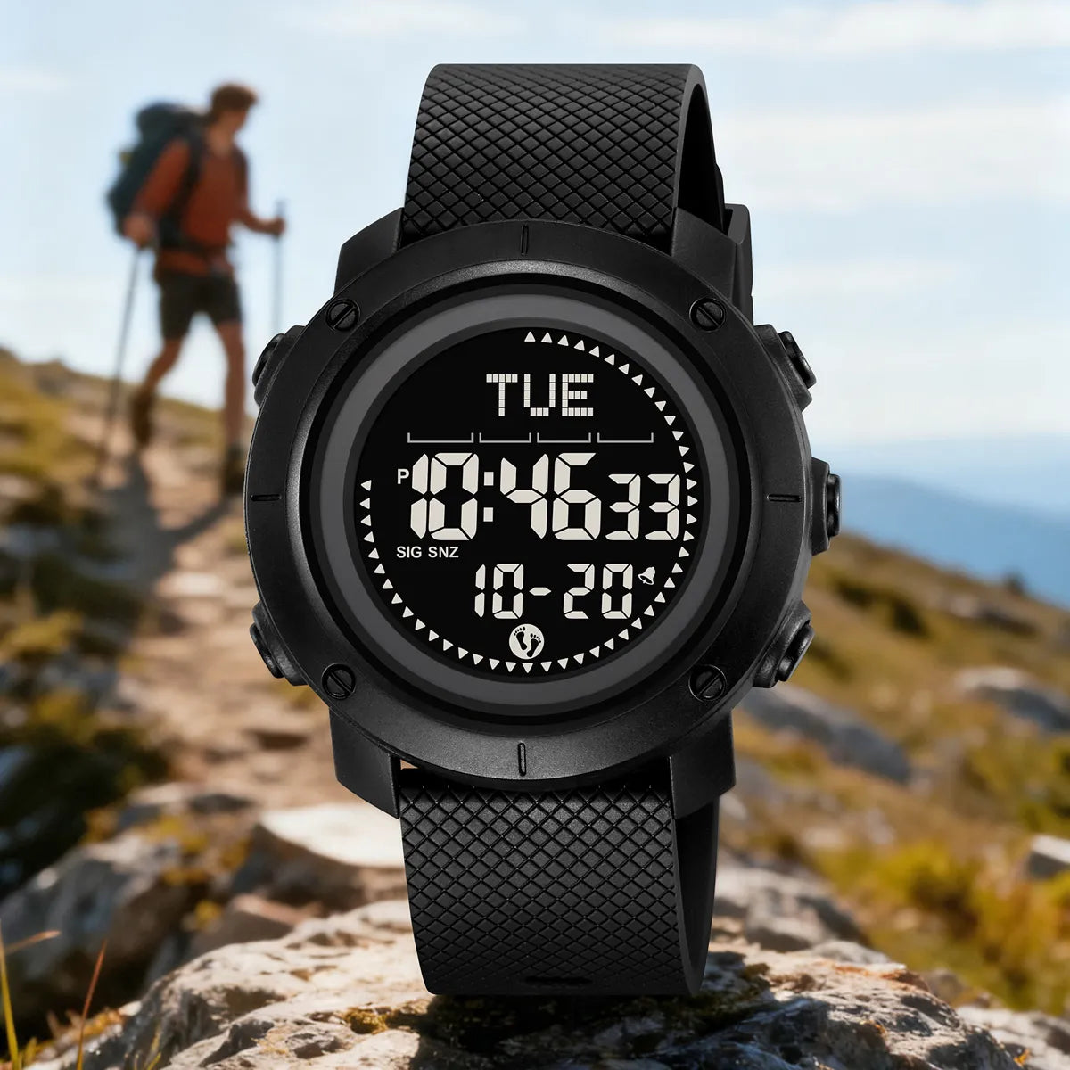 SKMEI 2620 Digital Outdoor Sports Watch - Black/TPU