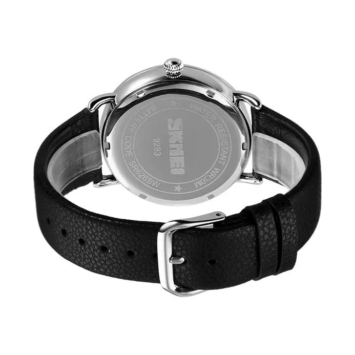 Skmei - 9283 - Classic Analog Galaxy Dial Watch - black-leather image 2