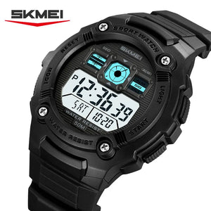 SKMEI 2636 Men's Digital Sports Watch - Black/White