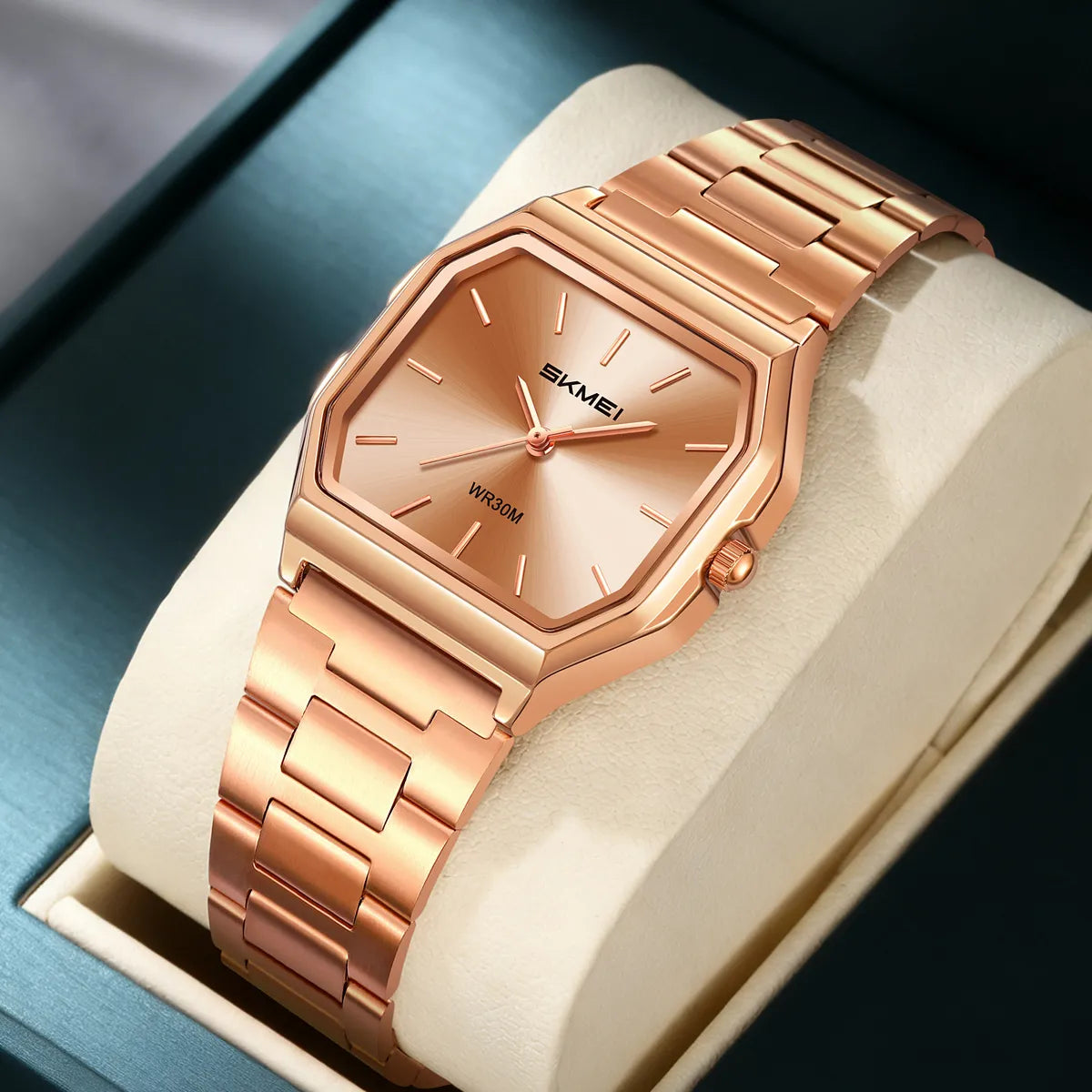 SKMEI 2638 Classic Stainless Steel Watch - RoseGold