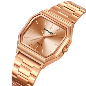 SKMEI 2638 Classic Stainless Steel Watch - RoseGold