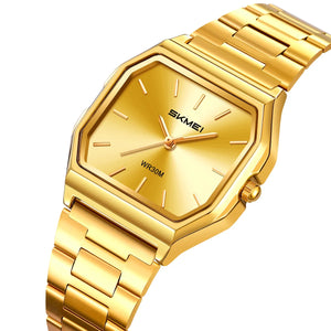 SKMEI 2638 Classic Stainless Steel Watch - Gold