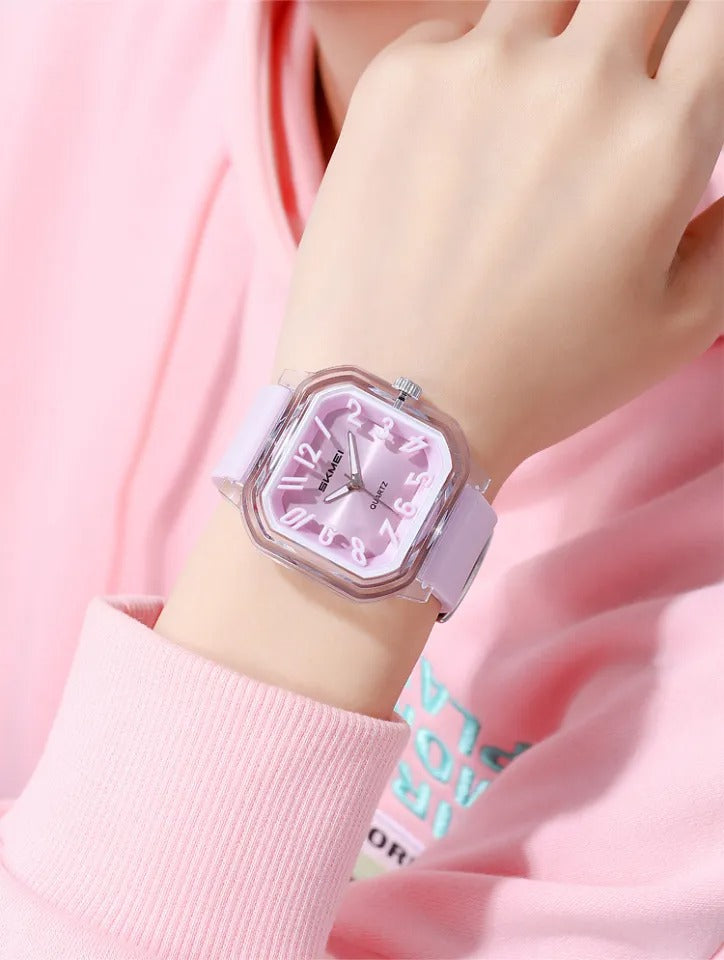 SKMEI - 2484 - Women Quartz movement Wristwatches For Students - light purple image 3