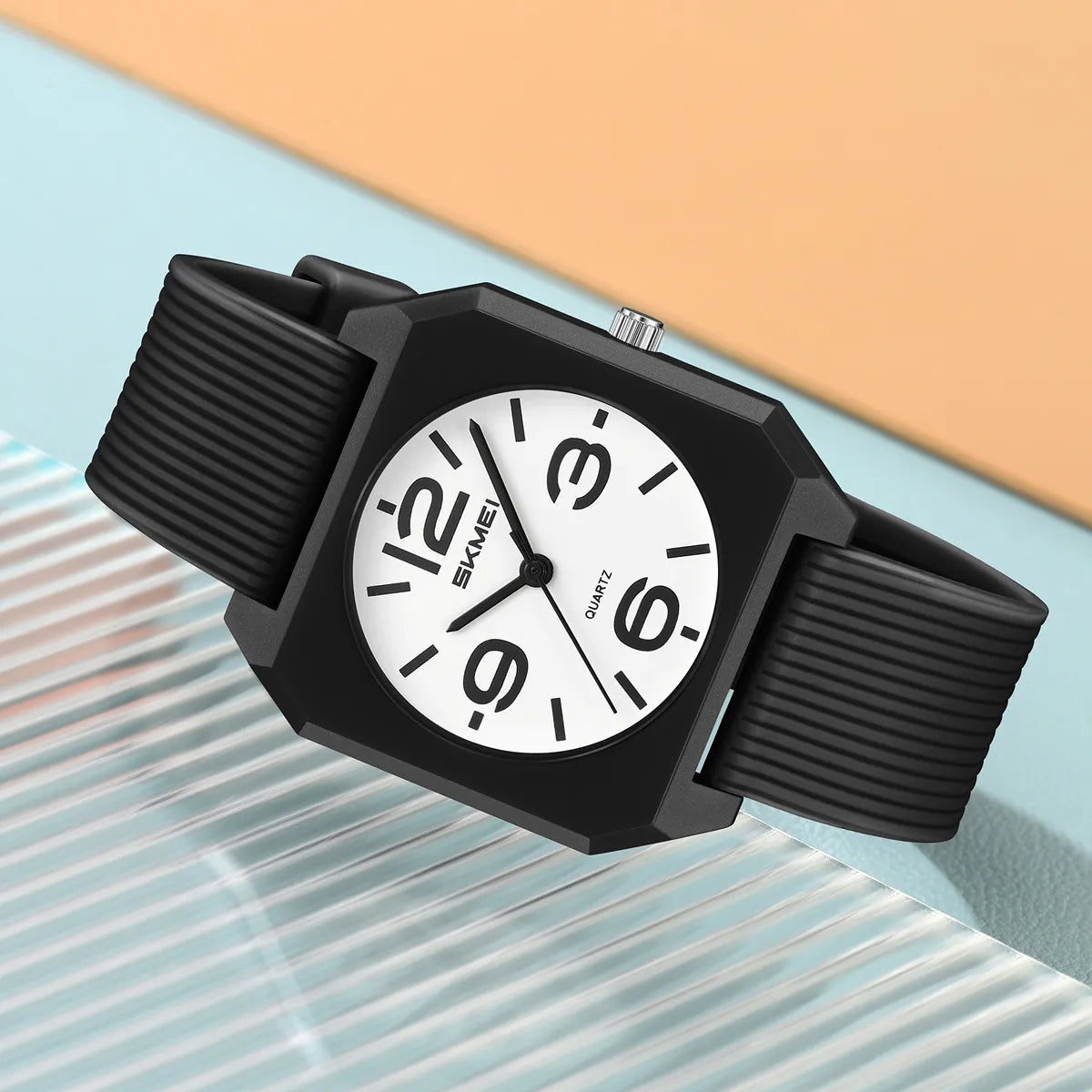 SKMEI 2642 Casual Quartz Watch - Black/White