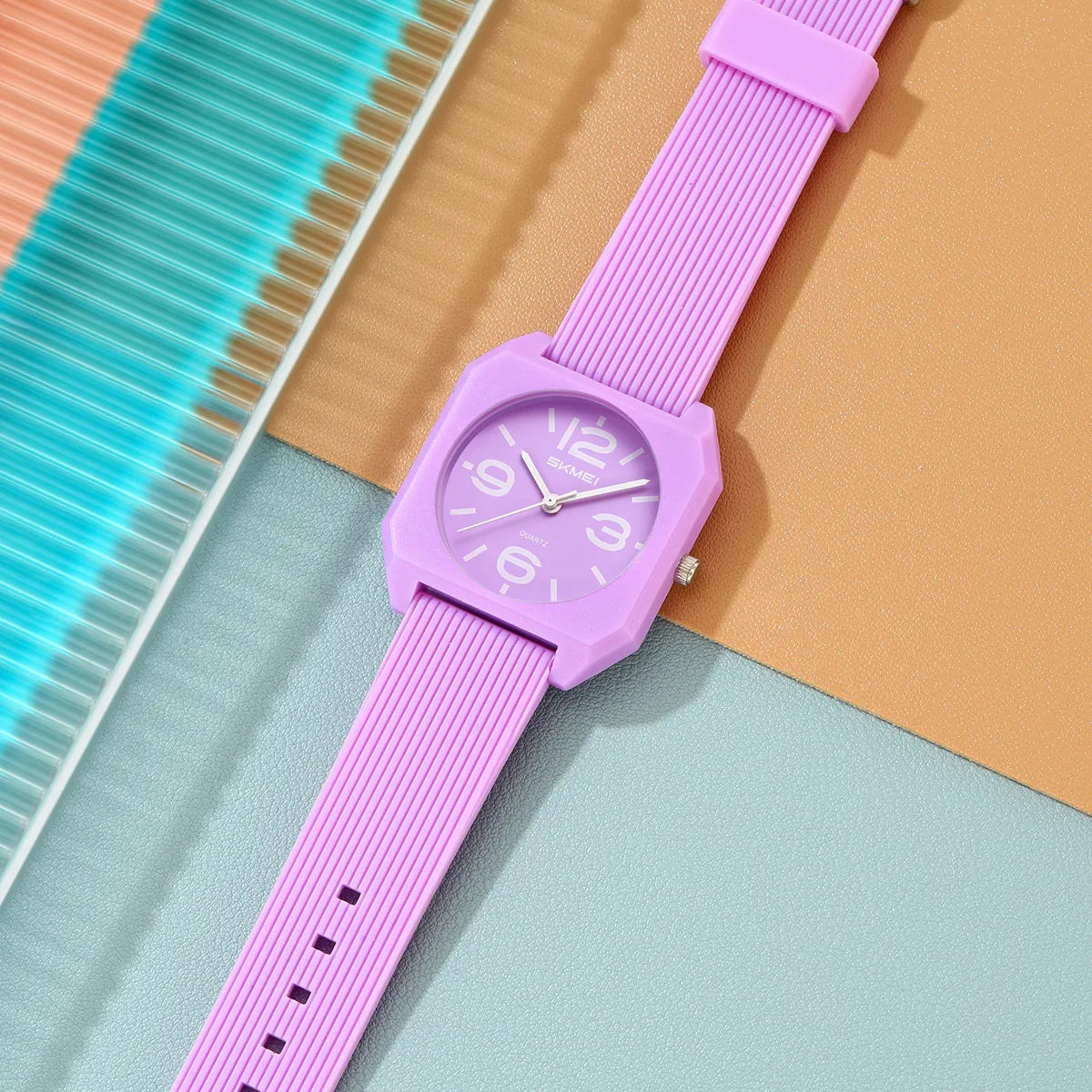 SKMEI 2642 Casual Quartz Watch - Purple