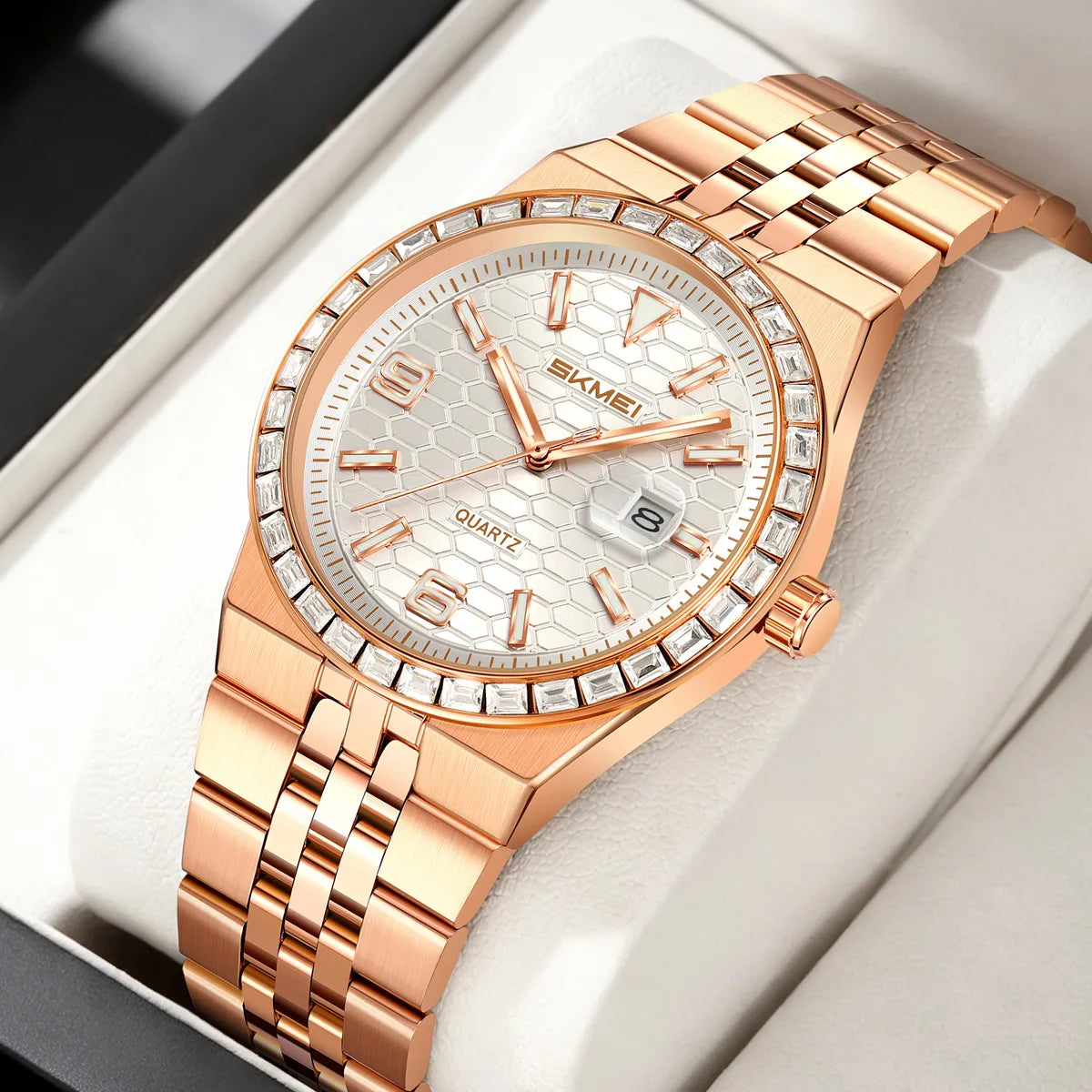 SKMEI 2655 Luxury Quartz Watch - RoseGold