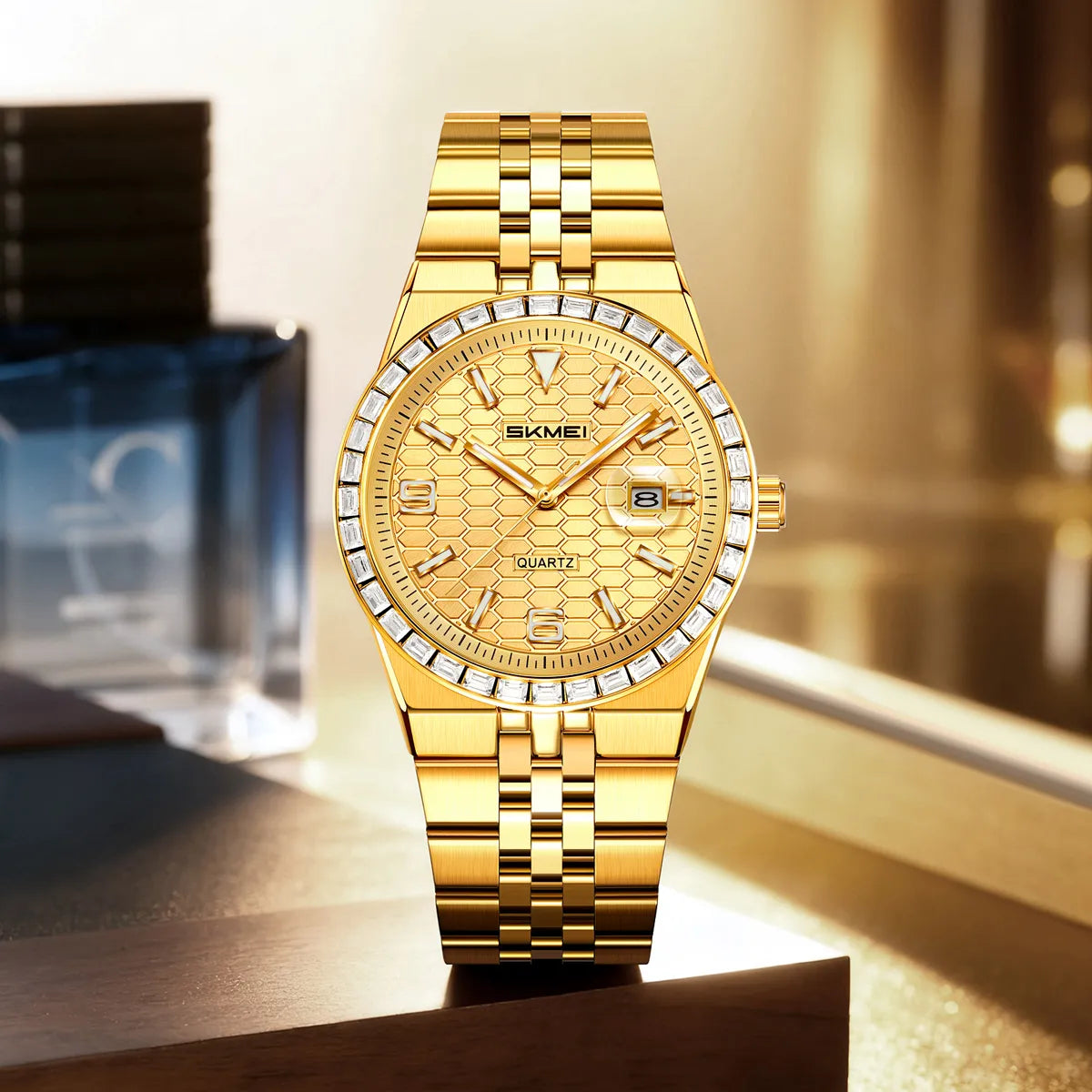 SKMEI 2655 Luxury Quartz Watch - Gold