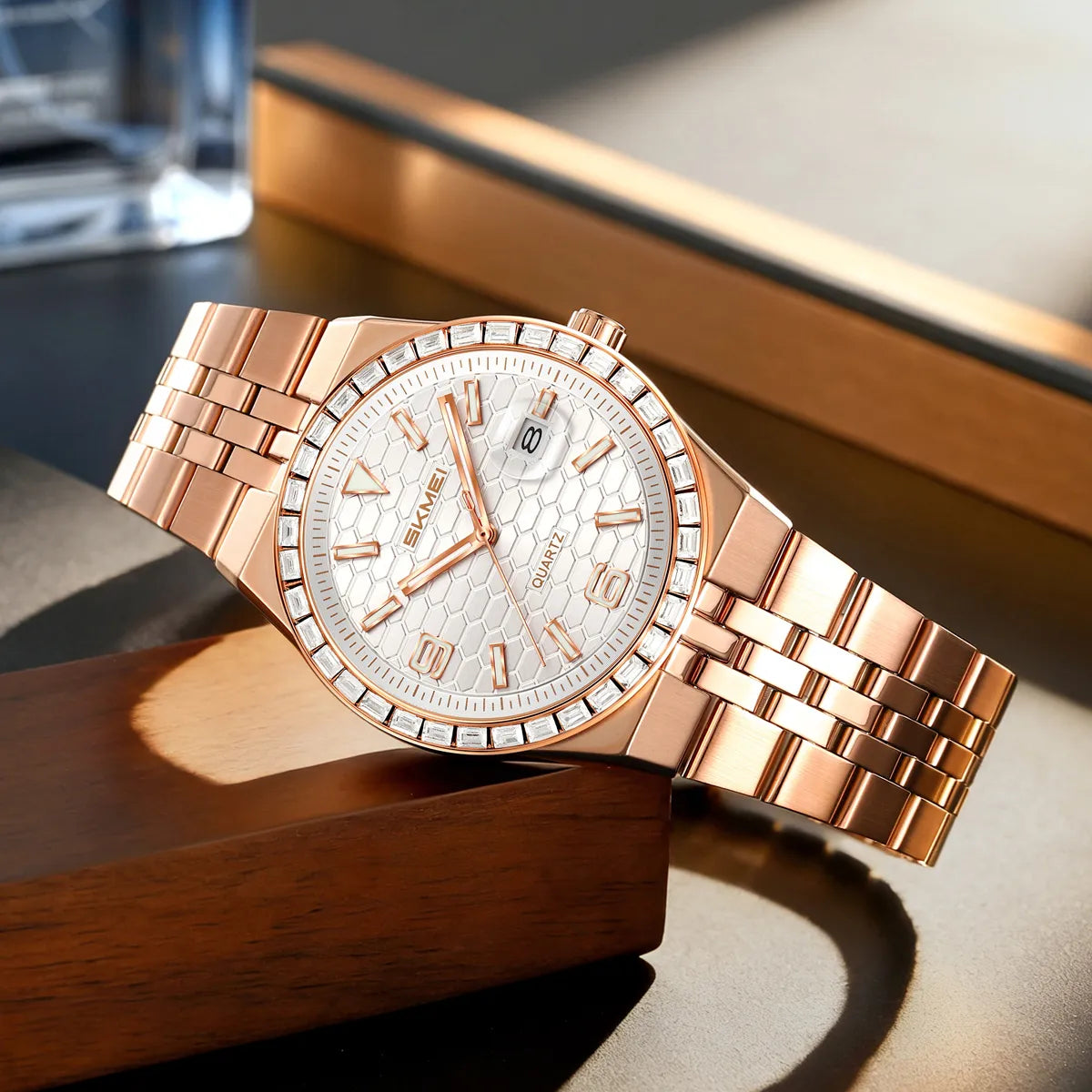 SKMEI 2655 Luxury Quartz Watch - RoseGold