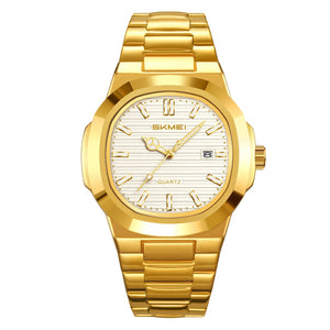SKMEI 2660 Men's Quartz Stainless Steel Watch - Gold/Silver
