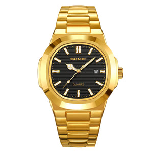SKMEI 2660 Men's Quartz Stainless Steel Watch - Gold/Black