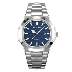 SKMEI 2660 Men's Quartz Stainless Steel Watch - Silver/DarkBlue