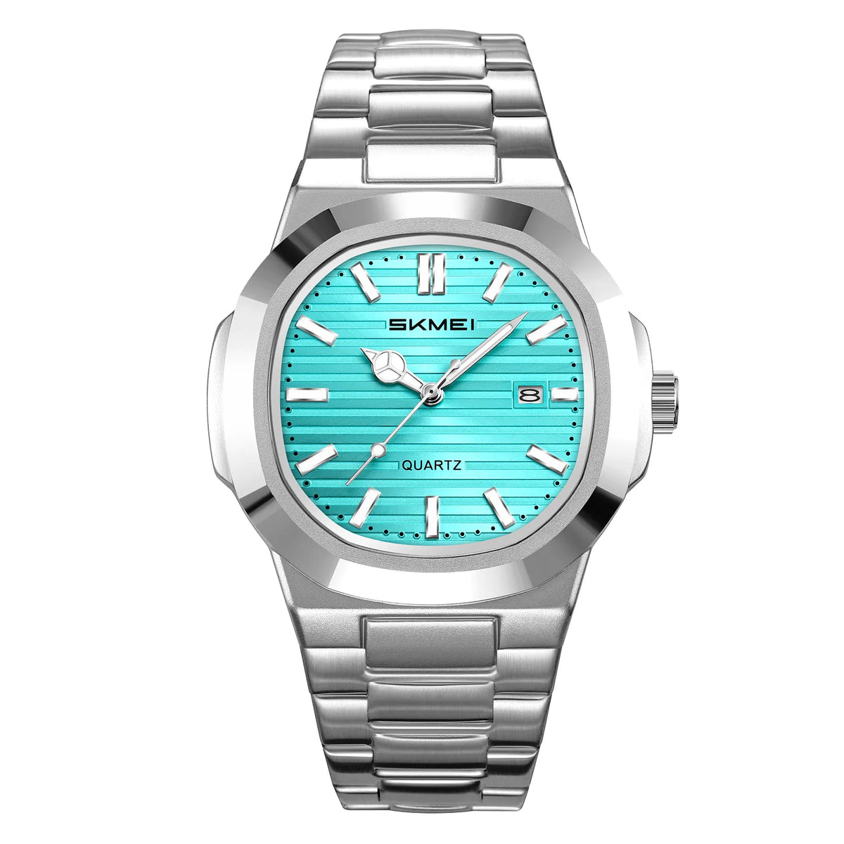 SKMEI 2660 Men's Quartz Stainless Steel Watch - Silver/LightBlue