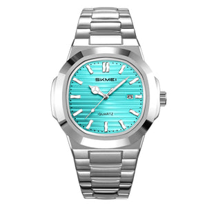SKMEI 2660 Men's Quartz Stainless Steel Watch - Silver/LightBlue