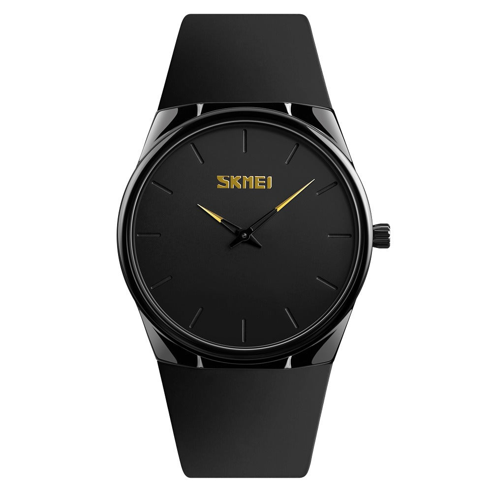 SKMEI - 1601 - Analog Display Silicone Band Quartz Watch - black image 1
