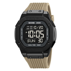 SKMEI 2689 Digital Sports Watch - Black/Apricot