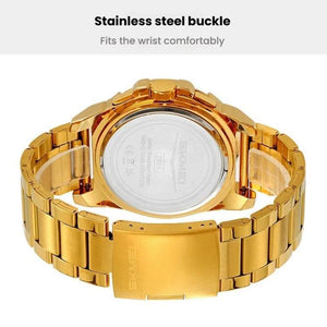 SKMEI - 2399 - Analog Multifunction Watch for Men with Stopwatch - gold image 2