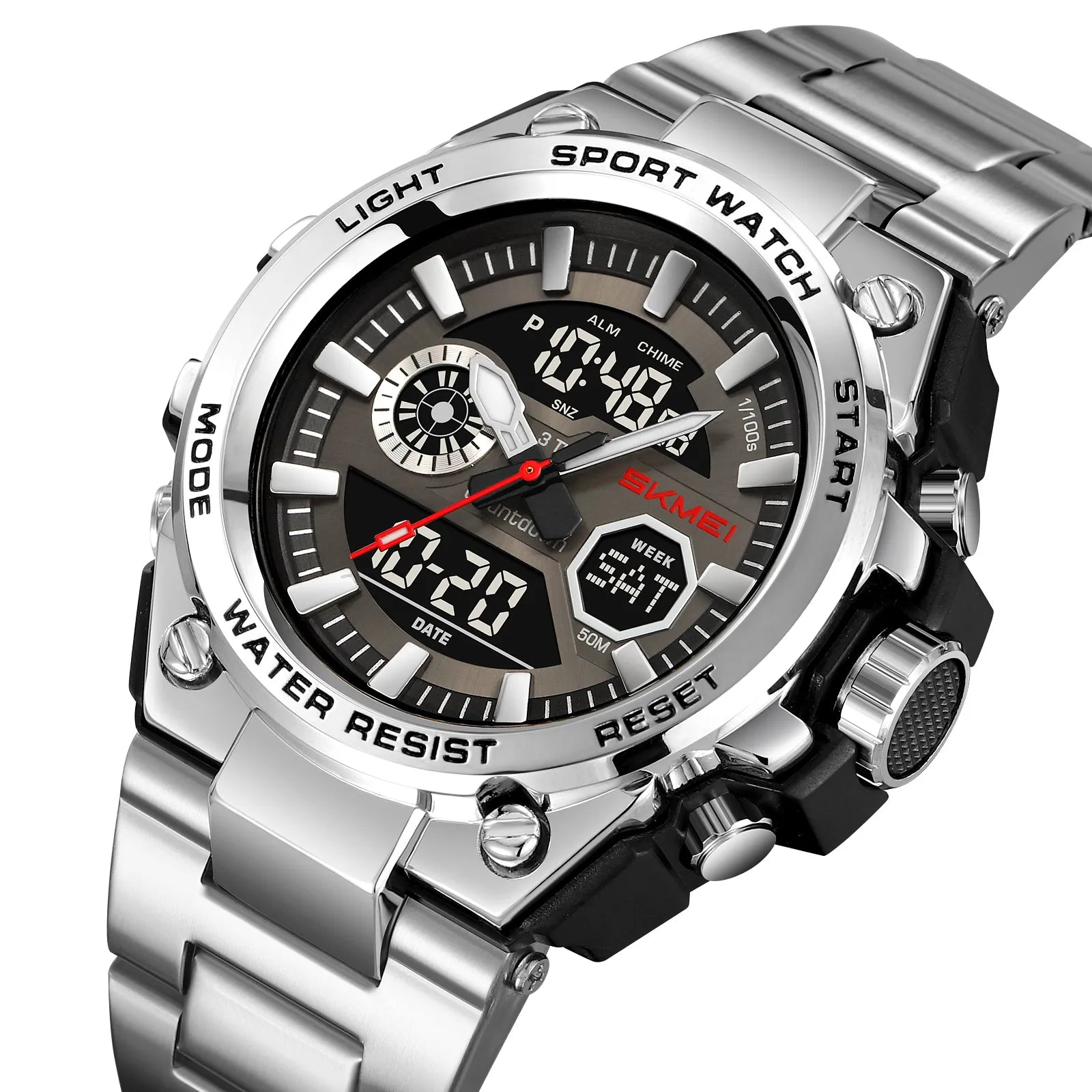SKMEI - 2416 - Dual Display Sports Watch - silver image 1