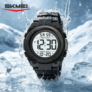 SKMEI 2713 Men's Digital Sports Watch - Black/White