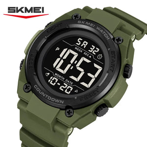 SKMEI 2713 Men's Digital Sports Watch - ArmyGreen