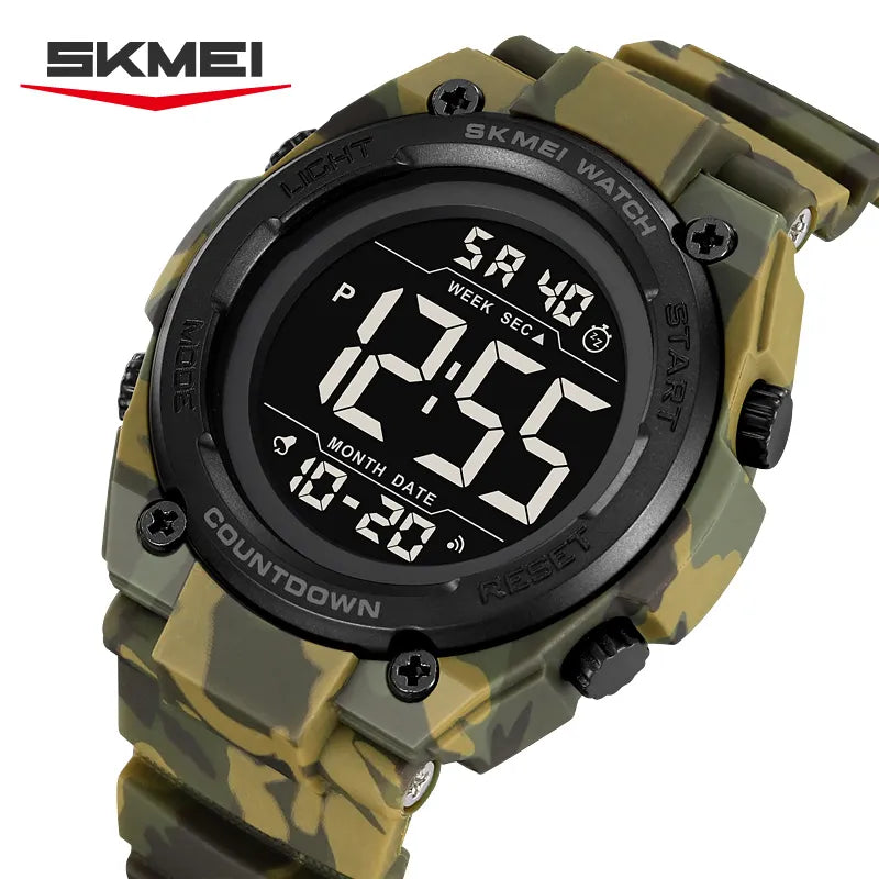 SKMEI 2713 Men's Digital Sports Watch - ArmyGreen Camo
