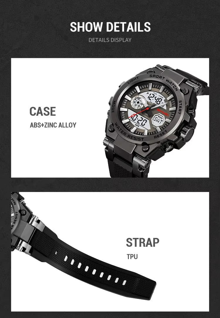SKMEI - 2417 - High Quality Luxury Watch - Black/White image 1